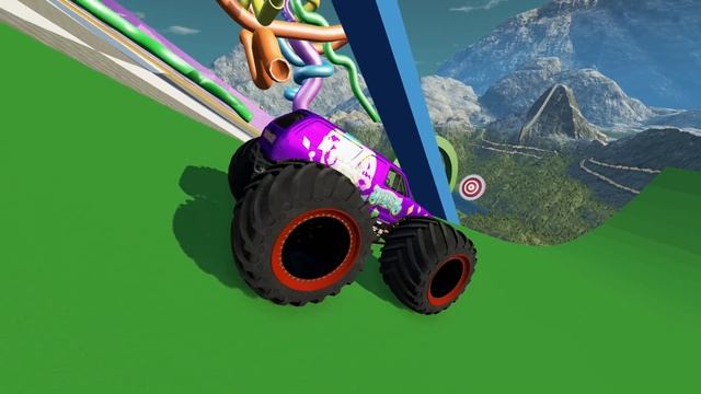 Monster Jam INSANE Racing, Freestyle and High Speed Jumps #22 | BeamNG Drive смотреть онлайн