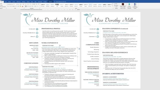 ?? How To Make A Resume For Teacher Job In Word Format. Teacher Resume Example Template