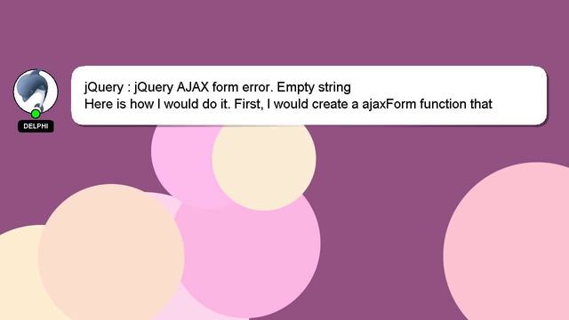 jQuery : jQuery AJAX form error. Empty string смотреть онлайн