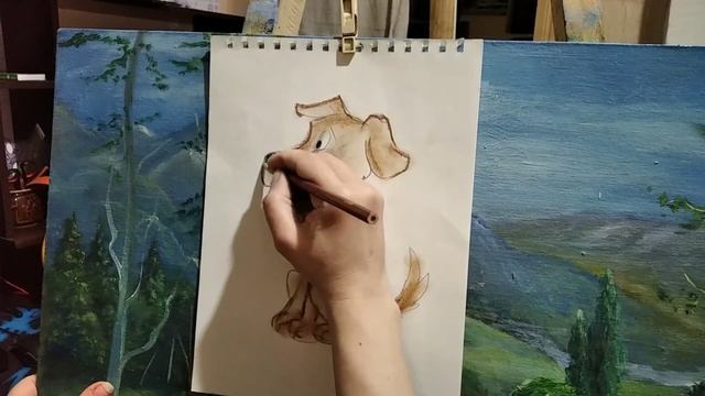 Как нарисовать собаку. Поэтапно для самых маленьких. How to draw a dog смотреть онлайн