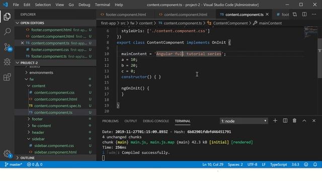 Angular Tutorial For Beginners - Angular Interpolation | Angular Tutorial 2020 |Angular Data Bindin смотреть онлайн