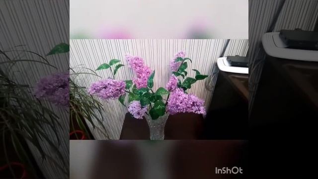сирень из бисера. моя работа. смотреть онлайн