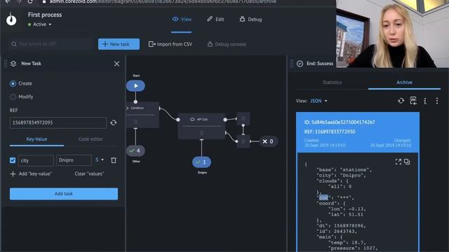 Быстрый старт Corezoid.com (2/5): узлы API Call, Condition, Set Param смотреть онлайн