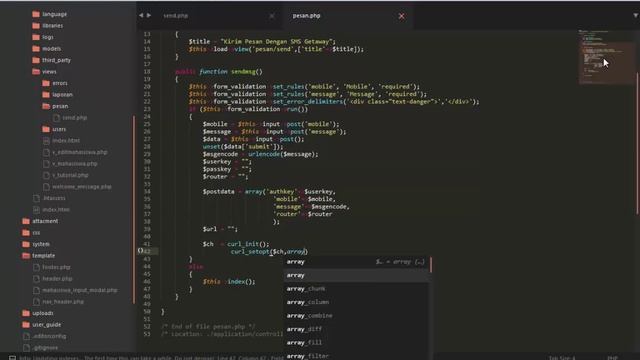Tutorial Codeigniter 3 Mengirim Pesan dengan SMS Getaway #12 смотреть онлайн