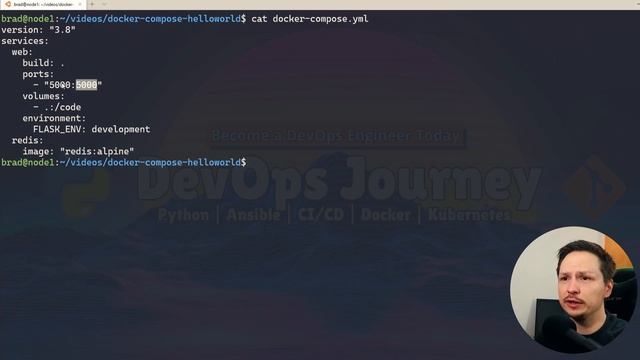 Docker Compose Tutorial - 6 Minutes смотреть онлайн