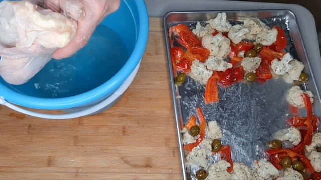 Цыплёнок с Итальянским Гарниром в духовке. смотреть онлайн