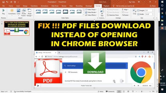 HOW TO ADD A POSTER FRAME TO YOUR VIDEO IN POWERPOINT 2013, 2016 & 2019 смотреть онлайн
