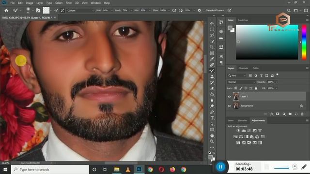 High-End Skin Retouching tutorial Photoshop CC || Mixer Brush Tools | Graphics Learning Center смотреть онлайн