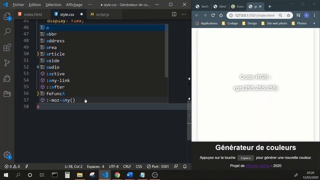 TUTORIEL : GENERATEUR DE COULEURS RGB - HTML, CSS & Javascript смотреть онлайн