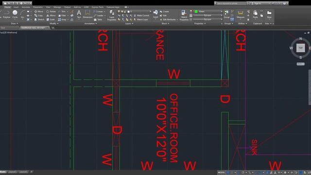 Architectural The Best MINI Marriage Hall Plan (50'0"x100'0")||Autocad Marriage Hall(50'0"x100'0")| смотреть онлайн
