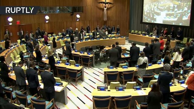МИНУТА МОЛЧАНИЯ В ПАМЯТЬ ВИТАЛИЯ ЧУРКИНА В ООН смотреть онлайн