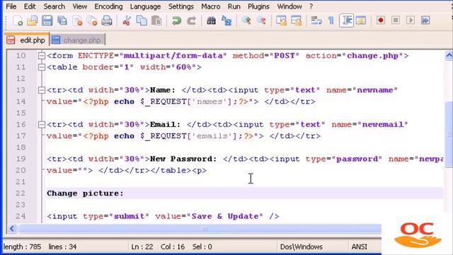PHP Tutorial :50: PHP Project : how to update session picture in php : Profile Image in php : part смотреть онлайн