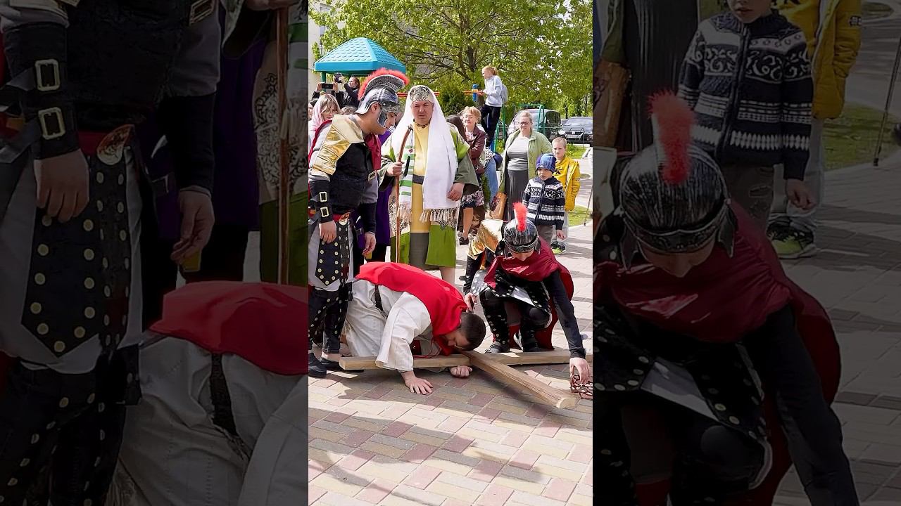 Уличная пасхальная сценка, полное видео уже на канале смотреть онлайн