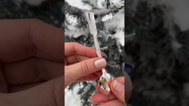 Серебряная ложка Архангел Благая весть на крещение и день ангела смотреть онлайн