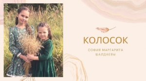 Колосок я маленький песня / Шалдаевы