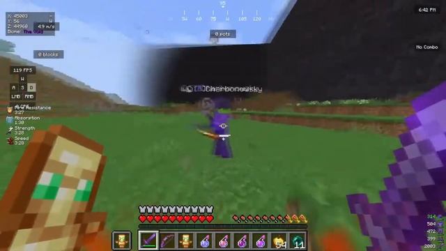 bedrock player vs java player in Netherite Pot - PVP battle from different perspective смотреть онлайн