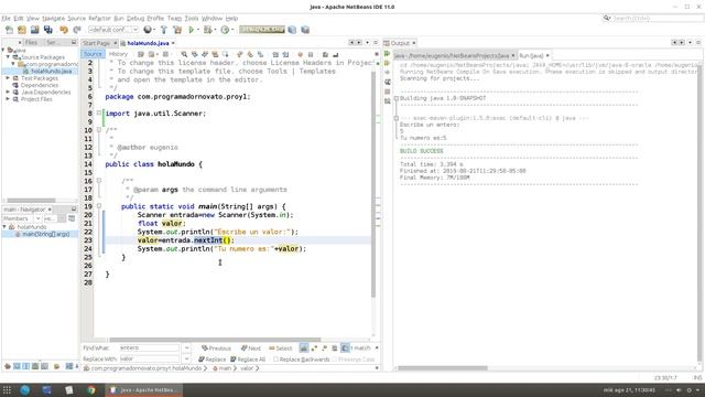 Curso de Java Netbeans Completo☕ [07.- Ingresar datos por consola(Scanner)] смотреть онлайн