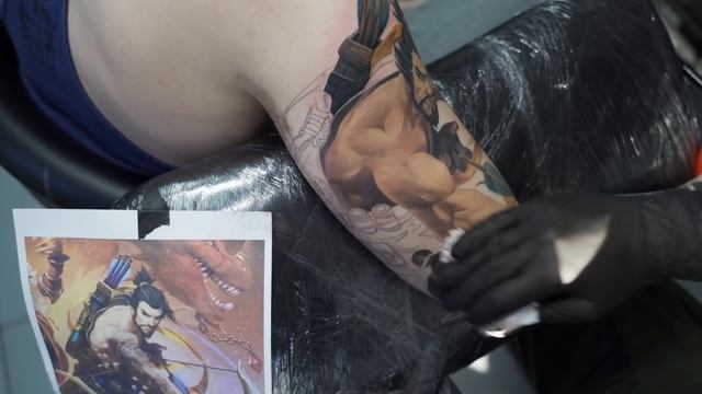 Вот это - парная татуировка! Overwatch Tattoo, Genji & Hanzo.  Овервотч, Гендзи и Ханзо.