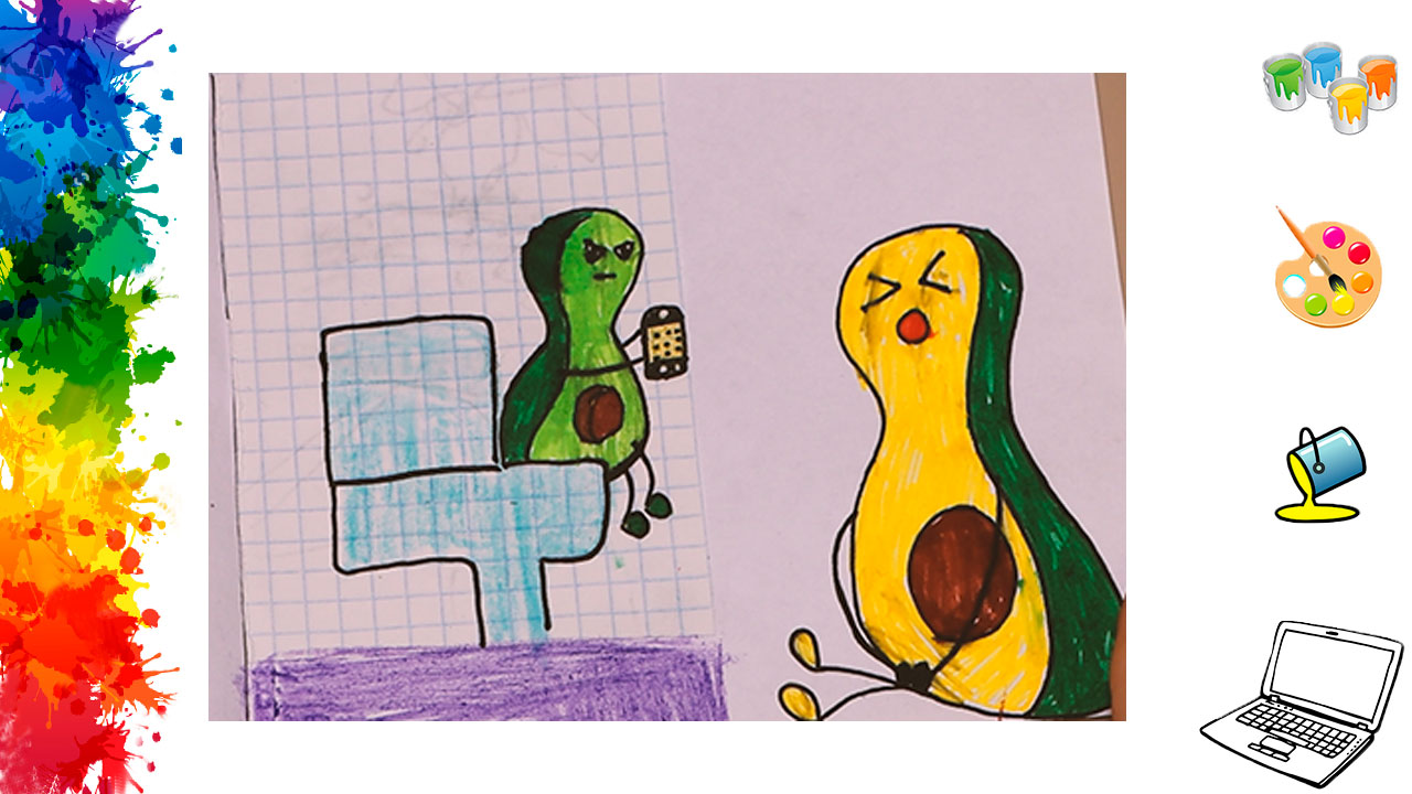 Как нарисовать Авокадо, лёгкий рисунок Авокадо для срисовки смотреть онлайн