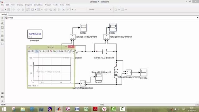 MatLab\Simulink Моделирование RLC-цепи смотреть онлайн