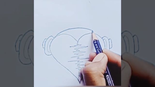 How to draw a heart sketch for beginner || heart sketch || sketching || pencil art смотреть онлайн
