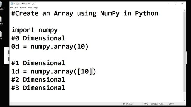 Python #50 | How to create an Array using NumPy in Python | Hindi | EasyExamNotes.com | Jayesh Umre смотреть онлайн