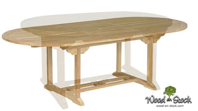 table de jardin en teck brut Java 180 240 cm смотреть онлайн