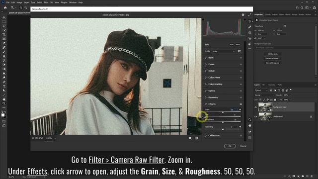 How to add Film Grain Effect in Photoshop смотреть онлайн