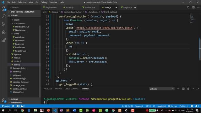 Laravel api using tymon jwt with vuejs as FronEnd - part 14 смотреть онлайн