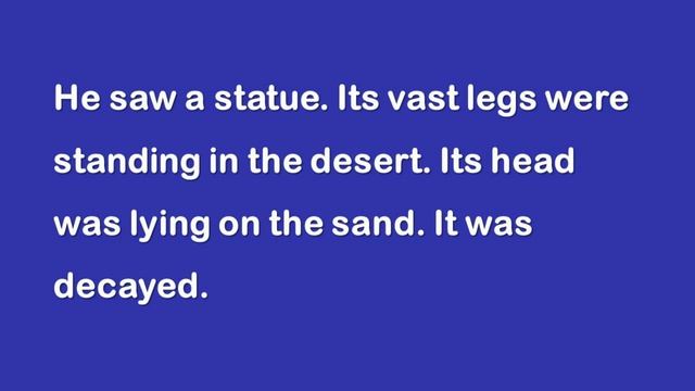English Poem OZYMANDIAS Questions Answers смотреть онлайн