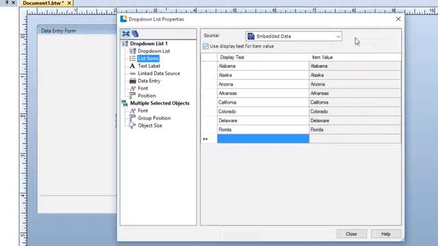 Data Entry Forms in BarTender Software Using the List Controls Tutorial смотреть онлайн