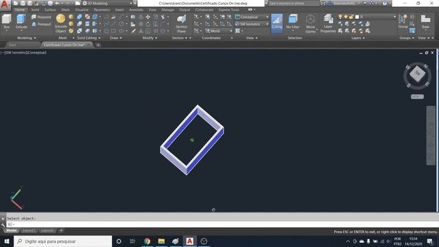 Curso de AutoCAD 3D - Polysolid смотреть онлайн