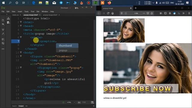 VIA POPUP IMAGE how to create popup image with html and css || hover image advance css смотреть онлайн