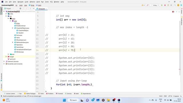 ARRAY in Java | Create, Insert and Print Array | Enhanced for-loop | Happy New Year Java Course 202 смотреть онлайн