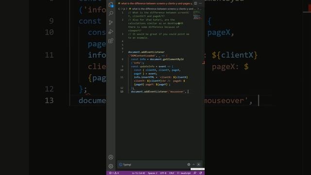javascript - What is the difference between screenX/Y, clientX/Y and pageX/Y? смотреть онлайн