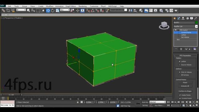 Урок 17. Модификатор FFD. 3ds max. смотреть онлайн