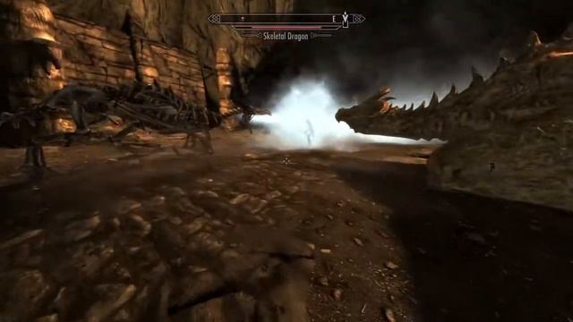 Skyrim skeletal Dragon vs durnehviir смотреть онлайн