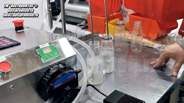 Полуавтоматический дозатор розлива красок и лаков. Фасовка жидких продуктов. Производство. смотреть онлайн