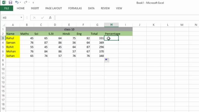 MS Excel me percentage kaise nikale | How to calculate percentage in ms word in hindi смотреть онлайн