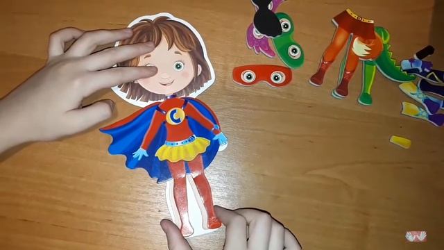 Магнитная Одевашка Ева Игра на магнитах Интересный обучающий игровой Набор Одежда Супергероев смотреть онлайн