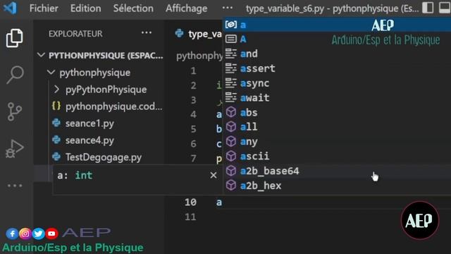 متغيرات الأعداد الصحيحة int : بايثون للفيزياء من الصفر الحلقة 6 ??????python pour la physique смотреть онлайн