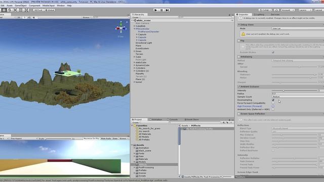 Unity Урок 39 ч.1 Пост эффекты Post effects Post Processing Stack Обучение уроки Unity3 смотреть онлайн