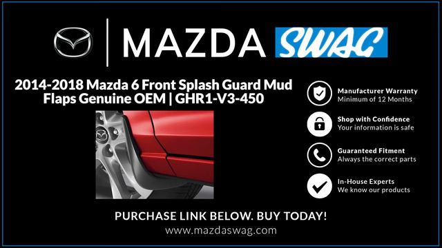 2014-2018 Mazda 6 Front Splash Guard Mud Flaps Genuine OEM | GHR1-V3-450 смотреть онлайн