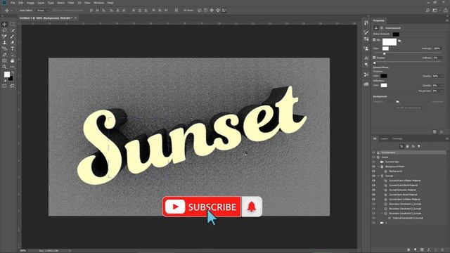 3D Text Photoshop Tutorial | Text Effects смотреть онлайн