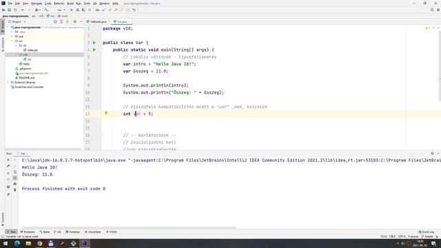 [Java v10] var kulcsszó смотреть онлайн