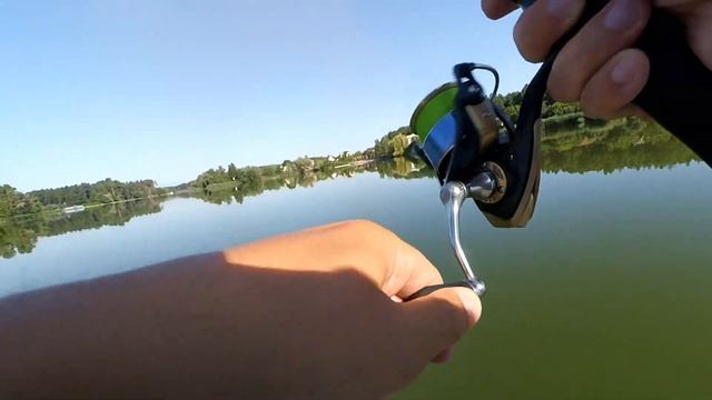 Пытался поймать жереха, а зацепил сома | Рыбалка на спиннинг смотреть онлайн