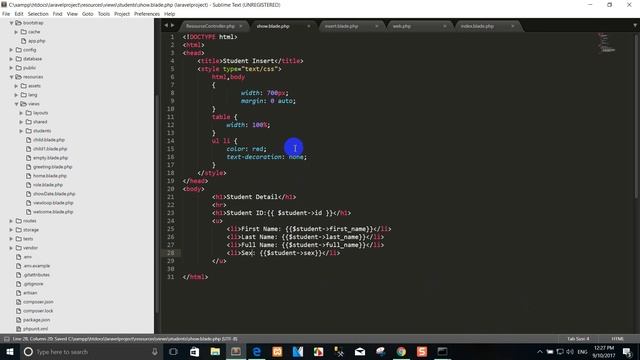Laravel 5.5 tutorial resource controller part 19 смотреть онлайн