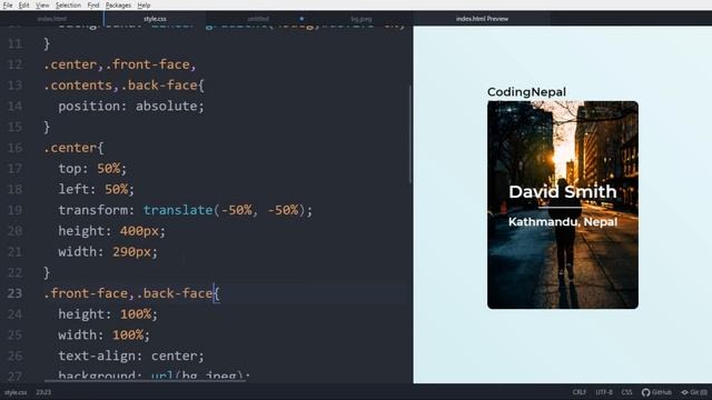 3D Flip Card using HTML & CSS | Flip on Hover смотреть онлайн