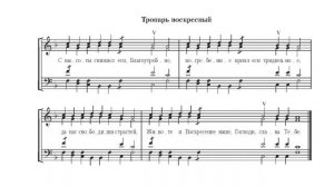 Осмогласие. Глас 8й. Стихира, тропарь, ирмос. Бас