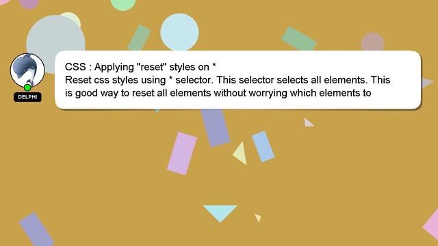 CSS : Applying "reset" styles on * смотреть онлайн